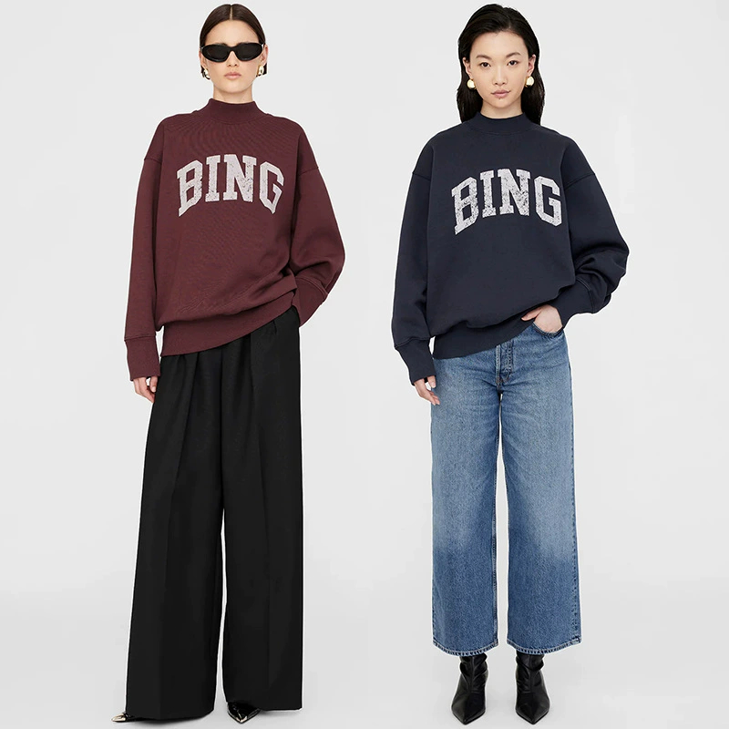 Streetwear Brand Designer - Moletom Feminino de Gola Alta com