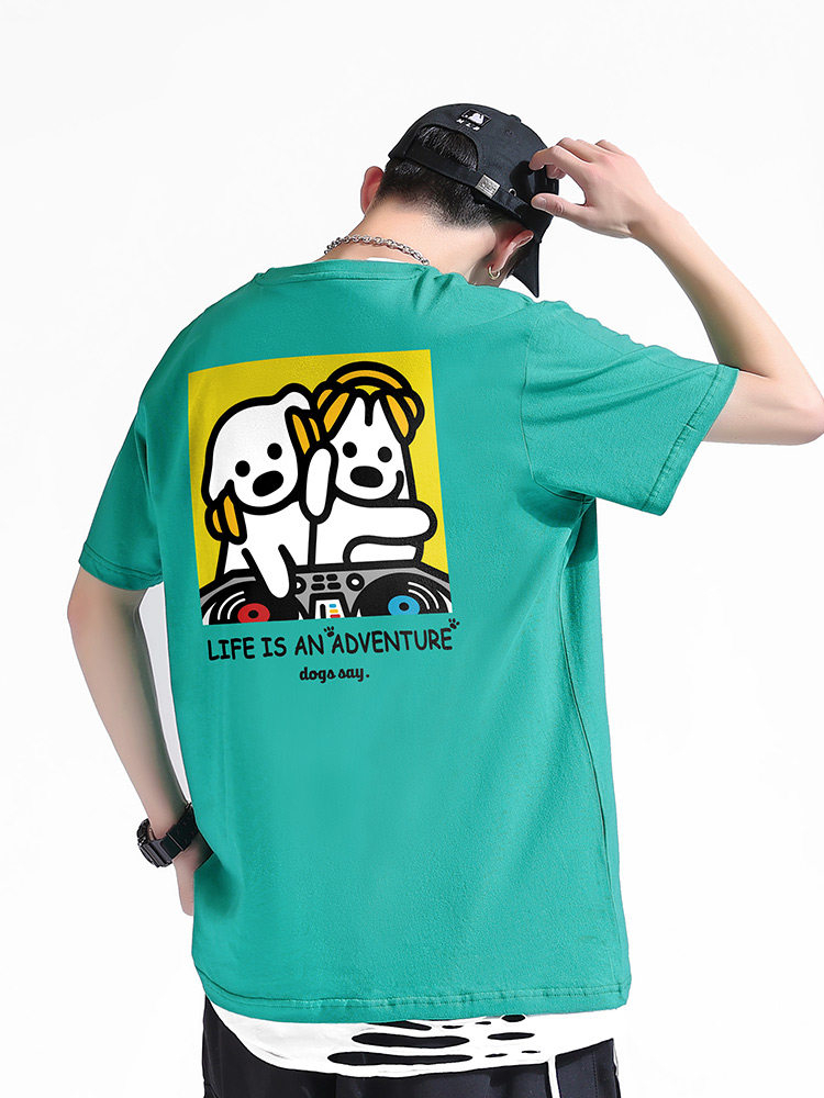 Streetwear Brand Niche - Novas Camisetas Estampadas Divertidas de Manga