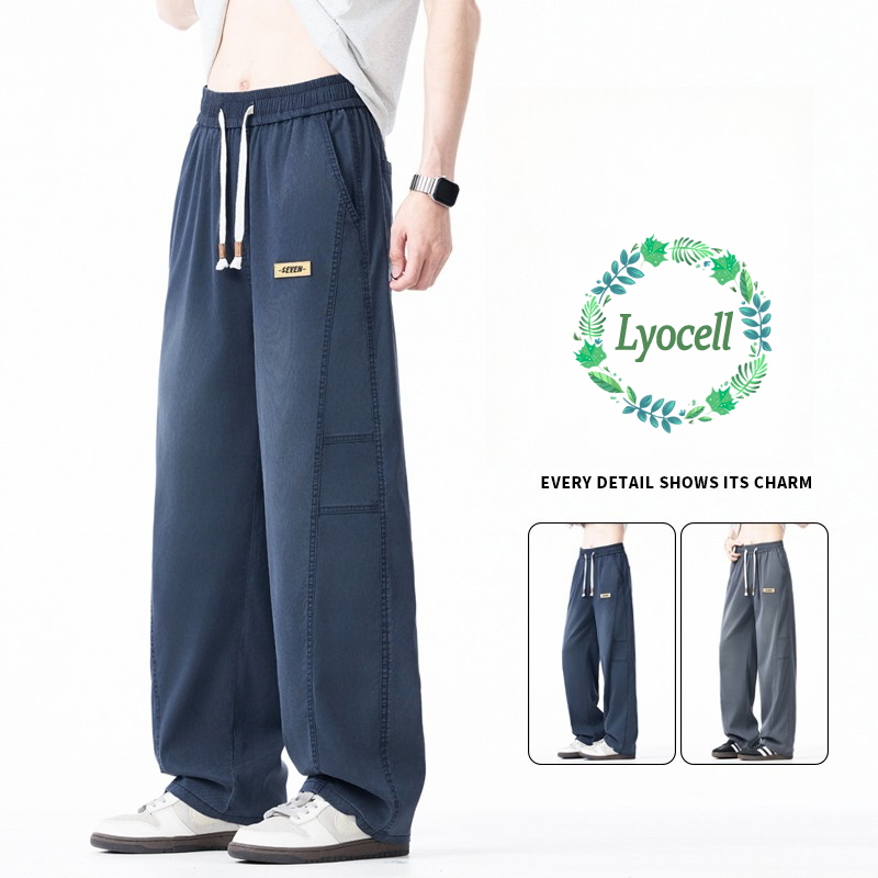 Streetwear Brand Designer - Calças Masculinas Finas e Soltas de