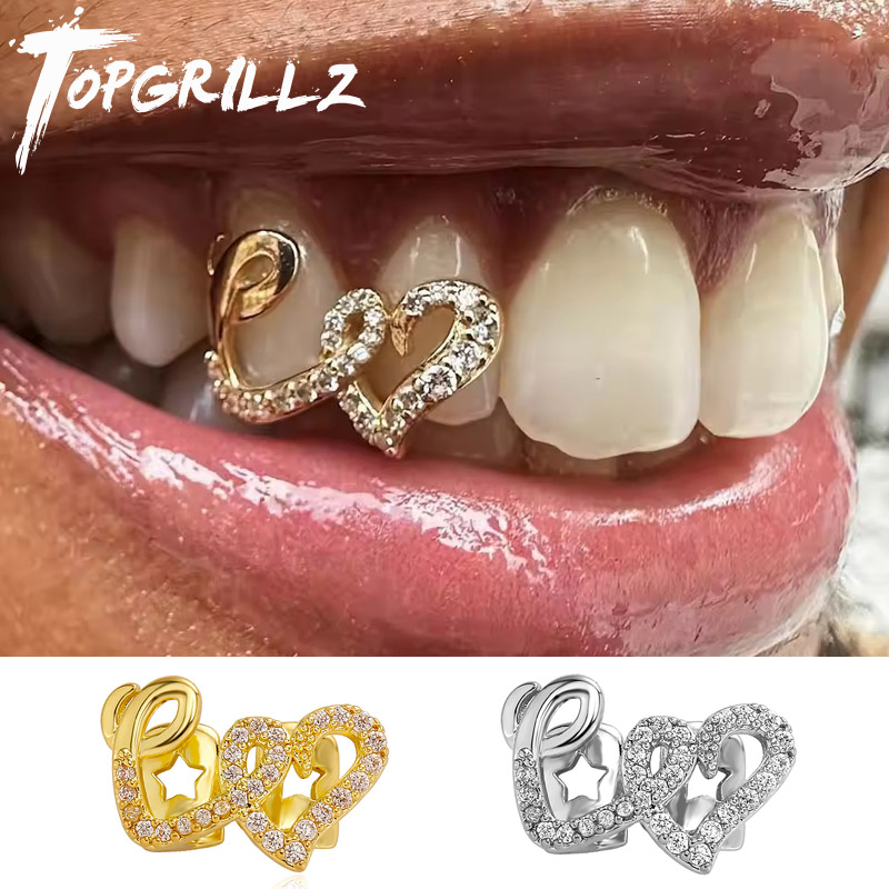 Streetwear Brand Hats - Topgrillz tampas de dentes de coração