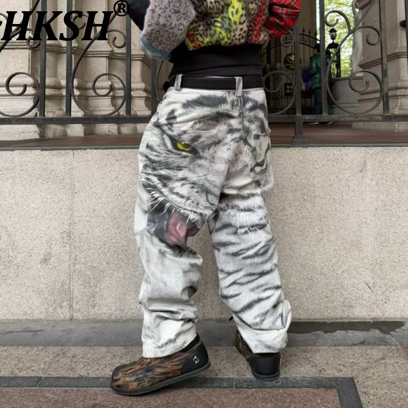 Streetwear Brand Designer - Calças Casuais Masculinas HKSH Primavera Outono