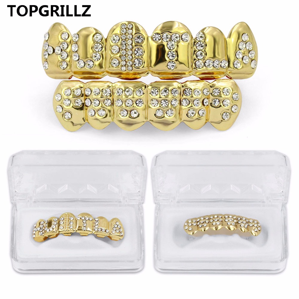 Streetwear Brand Hats - Topgrelha banhada a ouro com pedra