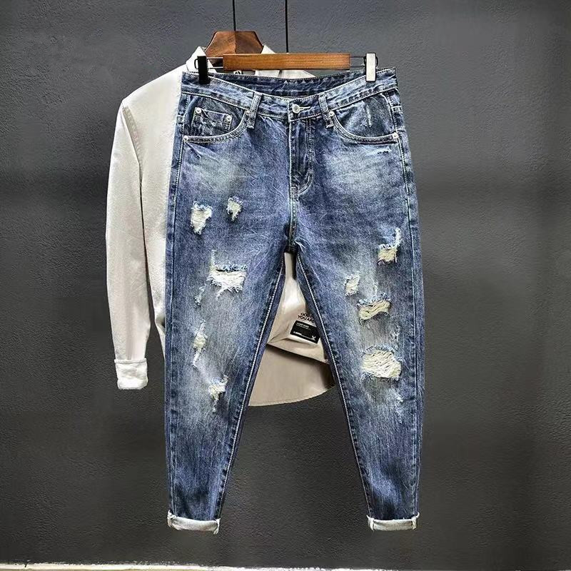 Jeans de nove pontos com furos - Urban Streetwear Brand avaliação e preço