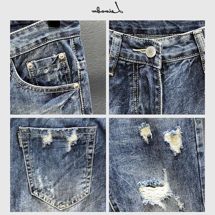 Jeans de nove pontos com furos - Urban Streetwear Brand avaliação e preço