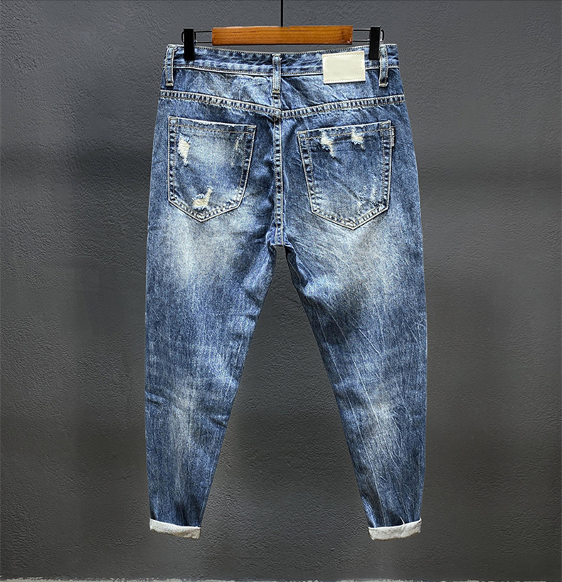Jeans de nove pontos com furos - Urban Streetwear Brand avaliação e preço