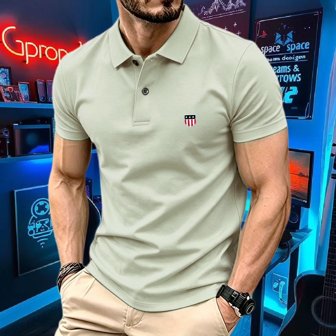 Camisa polo masculina de manga - Urban Streetwear Brand avaliação e preço