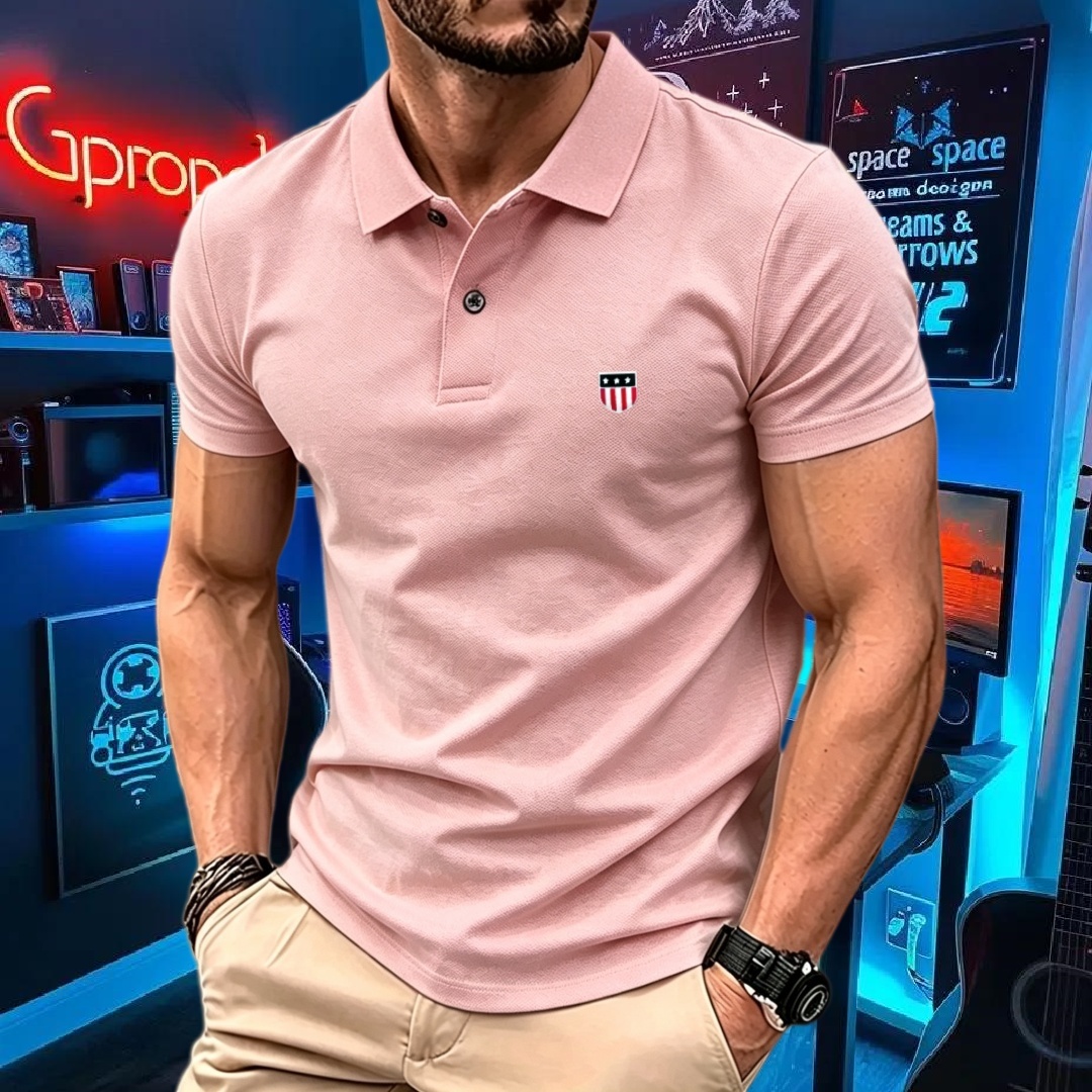 Camisa polo masculina de manga - Urban Streetwear Brand avaliação e preço