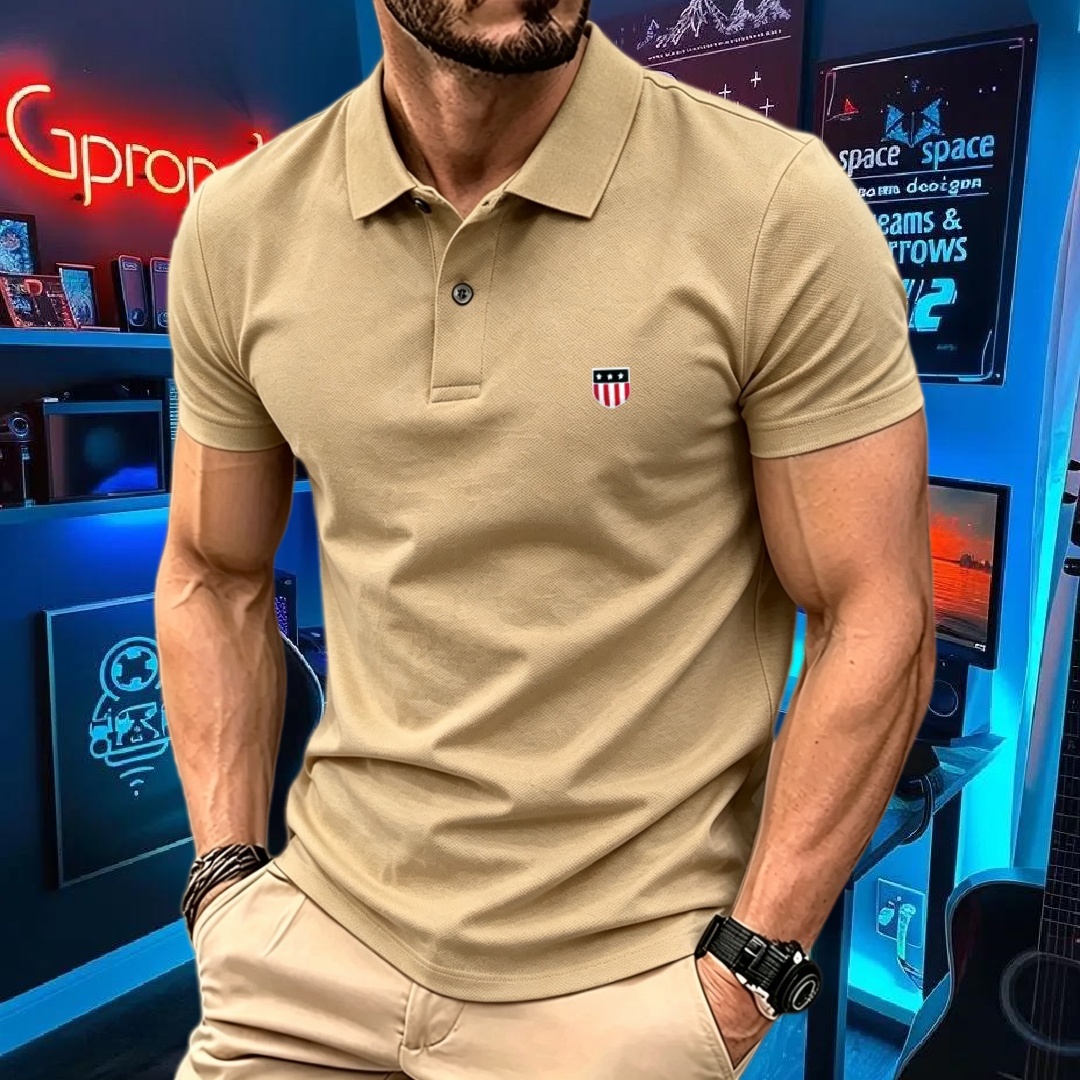Camisa polo masculina de manga - Urban Streetwear Brand avaliação e preço